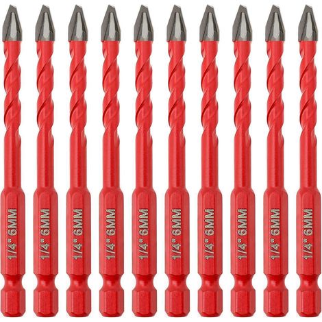Fliesenbohrer Exzenterbohrer Set 6mm Sechskantschaft Keramik 6mm10 (1/5)