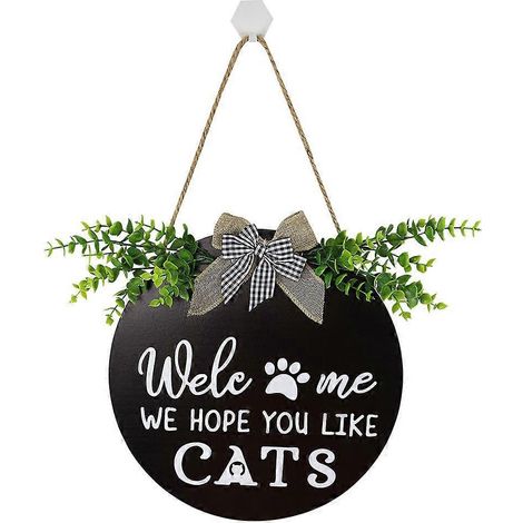 Türkranz-Schild für die Veranda im Landhausstil: Wir hoffen, Ihnen gefallen Katzen-Türhänger (1/5)