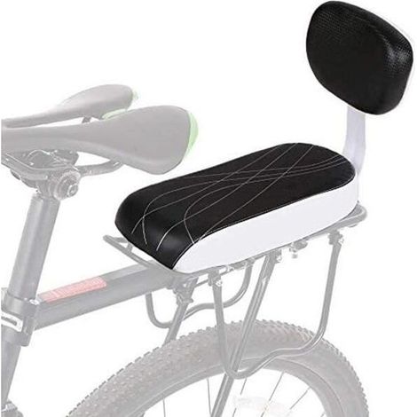 coussin de siège arrière pour vélo,Pièces Accessoires Sièges,avec Coussin Doux et Dossier, rtable pour Les Enfants Ou Les Adulte (1/4)