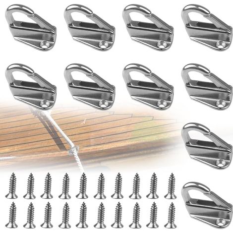 10 Pièces Crochets de Fixation bâche Acier Inoxydable: 316 Inoxydable Crochets bâche remorque, Ressort Pratique Crochets Filets remorque, Ressort Acier Inoxydable, für remorque, Bateau (1/5)