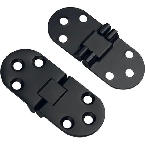Heavy-duty folding table hinge, 80 mm x 30 mm, matte black, pack of 2 (1/5)