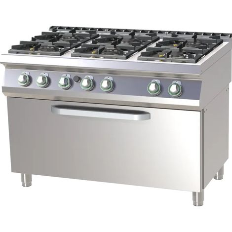 Fourneau à gaz avec four à gaz RM - SPT 7120/31 G - RM Gastro