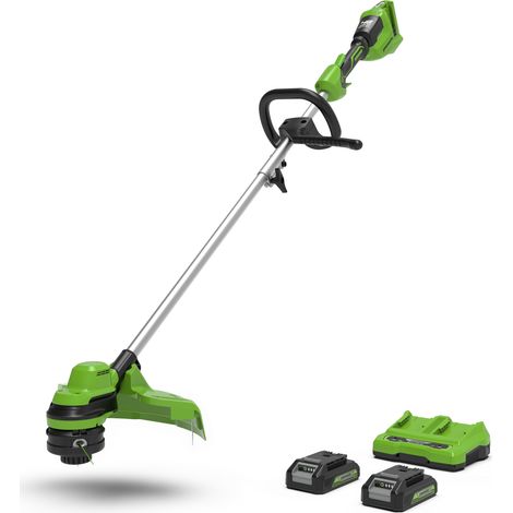 Coupe-gazon Greenworks GD24X2LTK2x 2x24 V 2x2 0 Ah accu. (1/2)