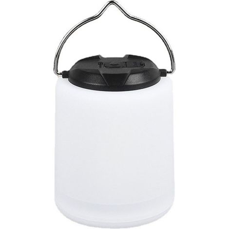 Lampe de camping rechargeable, lampe de camping LED rechargeable - lumière blanche chaude 3000K, 3 modes de luminosité réglables (1/5)