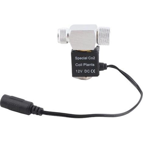Électrovanne CO2 silencieuse 12V pour aquarium – filetage M10x1, régulation précise