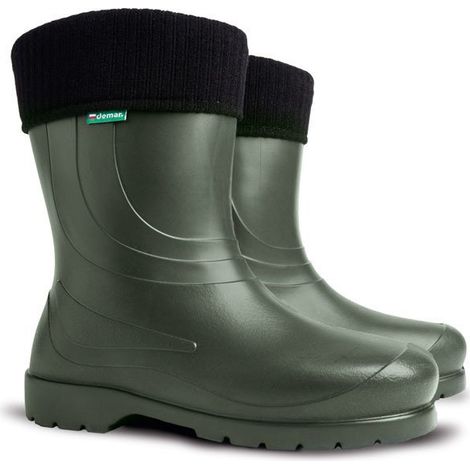 Botas de agua universales verdes con forro Laura B1 38
