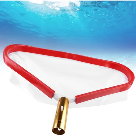 Red de metal profesional para piscinas - Malla fina - Recogedor de fondo con doble red - Red profesional para limpiar hojas, insectos y barro de la piscina (1/5)