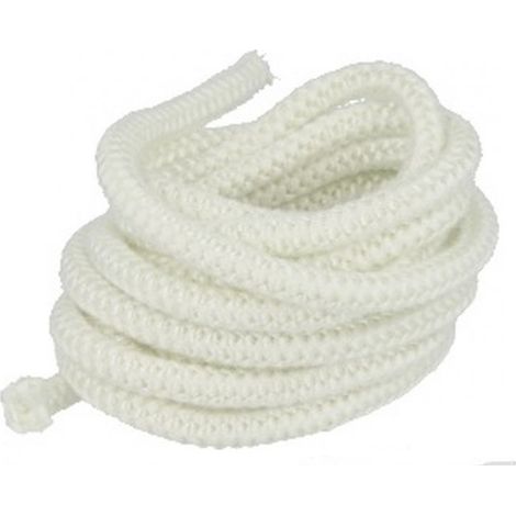 Fermit Glasfaser Rundschnur Kamin Ofen Dichtband Ofendichtung weiß 12 mm 2,5m (1/2)