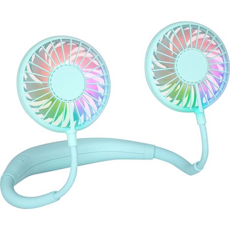Ventilador portátil para colgar alrededor del cuello, alimentado por USB, con 3 velocidades ajustables, ideal para deportes, correr, acampar, viajar, el hogar y actividades al aire libre. (1/5)