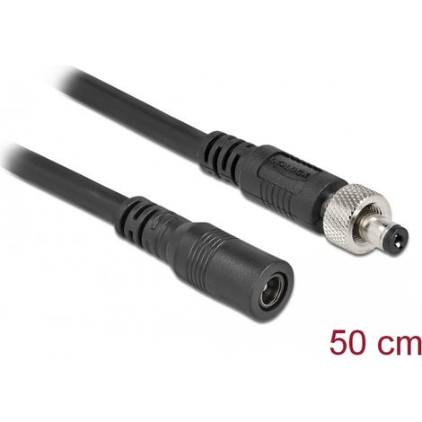 Delock Cable de extensiÃ³n de CC de 5,5 x 2,1 mm macho a hembra atornillable