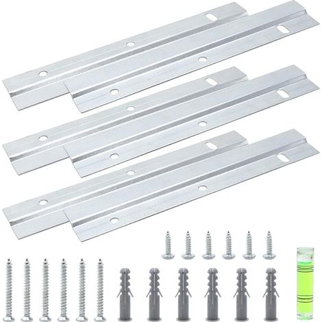 3 Paire 15 cm Rail Fixation en Z, Clip de Fixation Murale en Z pour Accrocher Photos et Miroirs (avec Vis)