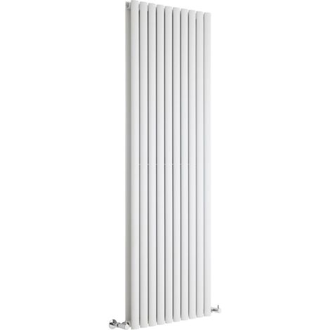 Milano Aruba White Vertical Column Double Oval Panel Radiator - 1780mm x 590mm (1/5)