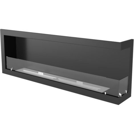 Cheminée BIOETHANOL MURALE 200 CM coin droit (1/3)