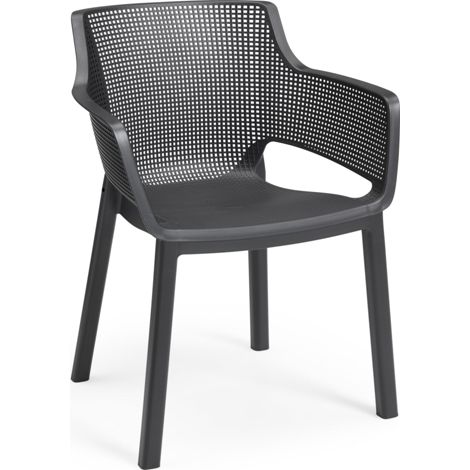 Keter Elisa Chairs - 6 Pack Graphite (1/4)
