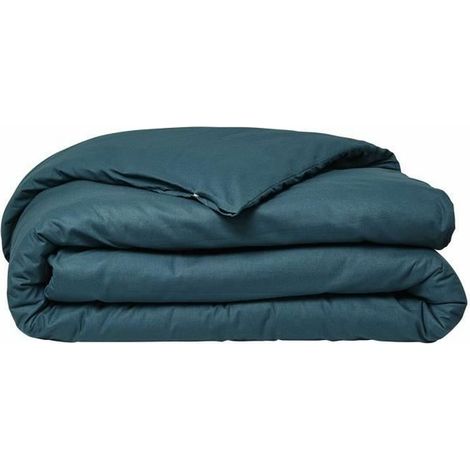 Housse de couette TODAY Essential - 220 x 240 cm - 2 personnes - 100% Coton uni - Paon