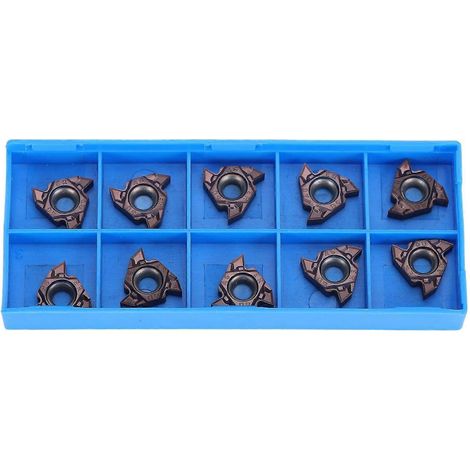 10 Stück Gewindeeinsätze CNC-Drehmaschine Wendeschneidplatten aus Hartmetall Drehwerkzeughalter 16ER AG60(EM598L)