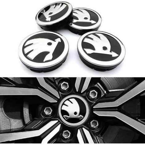 Set of 4 Skoda center wheel trims - 56 mm (1/5)