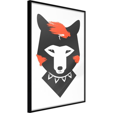 Affiche Murale Encadrée "Cute Redhead" 30 x 42 cm Noir