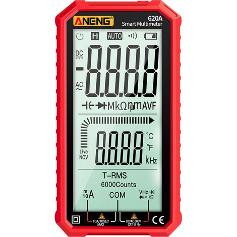 Multimetro digitale AC/DC con display LCD da 4,7" True-RMS