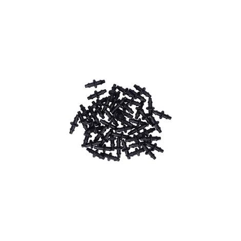 100 raccords de tuyau 4/7, raccord pour irrigation goutte à goutte à 2 voies, accessoires d'irrigation de jardin (1/5)