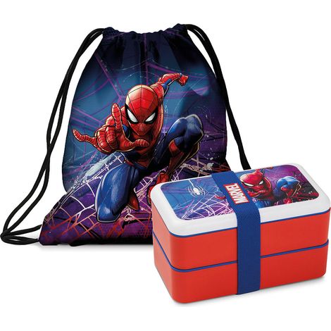 Marvel Spider Man set scuola lunch box e sacca