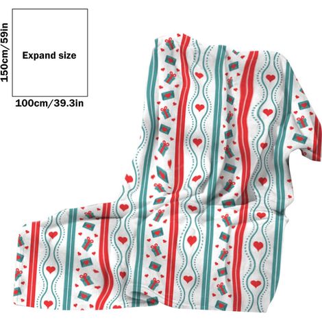 Gnobogi Weihnachtsflanelldecke mit Print, Neu eingetroffen, Bürodecke, Wolldecke, Beindecke, Kuscheldecke fürs Sofa, Abverkauf