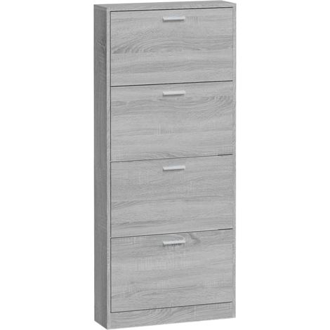 Scarpiera mobile contenitore per scarpe mobile per ingresso/corridoio/soggiorno legno Sonoma 59 x 17 x 150 cm grigio legno ingegnerizzato 020022071