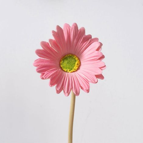 Fleur Artificielle - Marguerite - Tige Flexible En Fil Métallique Recouverte De Plastique Vert - Hauteur 38,5 Cm - Diamètre Tête 8,5 Cm - Lot De 10 Pièces (1/5)