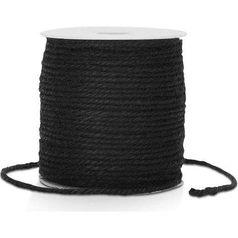 1 Rouleau Ficelle Jute 3mm, Corde Naturelle Tressée 4 Brins, Pour Jardinage Artisanat Emballage (1/5)