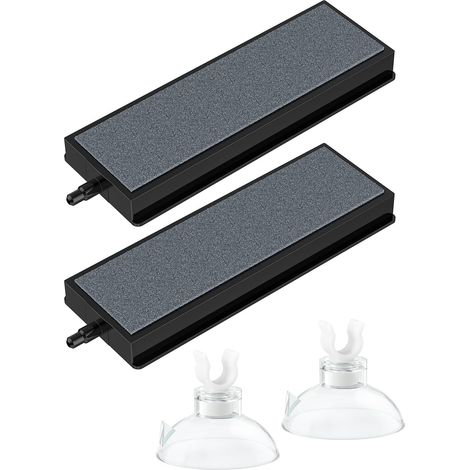 Barre à bulles aquarium 10 cm – diffuseur cubique, ventouse – lot de 2 – nano aquarium (1/4)