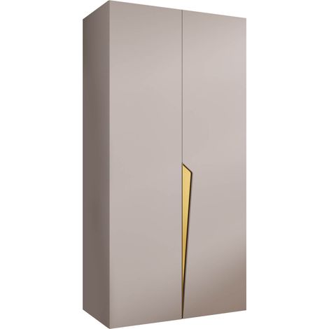 Armoire Hartford 603, Cachemire, 202x100x52cm, Portes d'armoire: Avec des charnières, Nombre d'étagères: 0 (1/5)