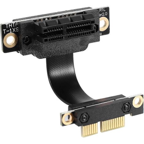 Câble riser PCIe x1 double coudé à 90° (10x) - Carte riser PCI Express 1X 8 Gbit/s - 5CM-JXLGV (1/5)