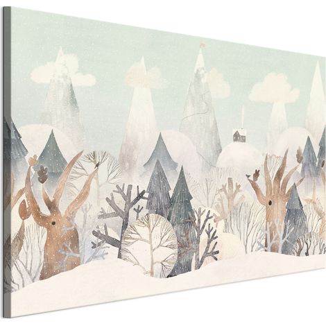 Quadro su tela italiana 90 x 60 cm - stile scandinavo - natura Quadro su tela italiana 120 x 80 cm - stile scandinavo - natura (1/5)