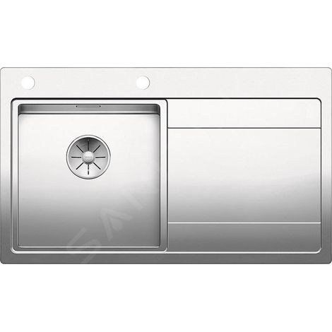 Blanco Divon II - Évier, 86x51 cm,avec égouttoir et commande excentrique , inox 521657 (1/4)