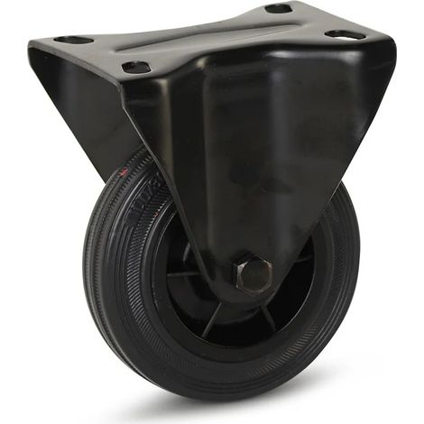 Roue fixe - MESO - Caoutchouc noir - 100mm - 75kg (1/2)