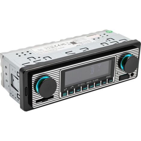 1 DIN Bluetooth FM Autoradio mit Fernbedienung, 7-farbigem LED-Display, USB/MP3/WMA/WAV/SD/TF Musikwiedergabe, USB-Ladeanschluss (ohne CD-Player) (1/5)