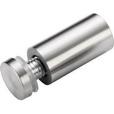 Lot de 30 clous publicitaires 12x25mm avec support acrylique, vis publicitaires en acier inoxydable, clous décoratifs pour panneaux d'affichage, clous effet miroir, clous en verre