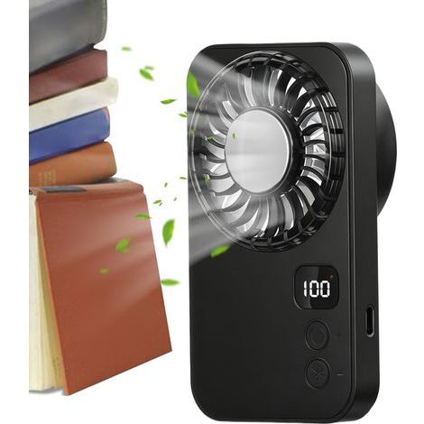 Ventilateur de refroidissement 100 vitesses Ventilateur de bureau à affichage numérique pour l'été, le camping, la plage, le bureau, les voyages (1/5)