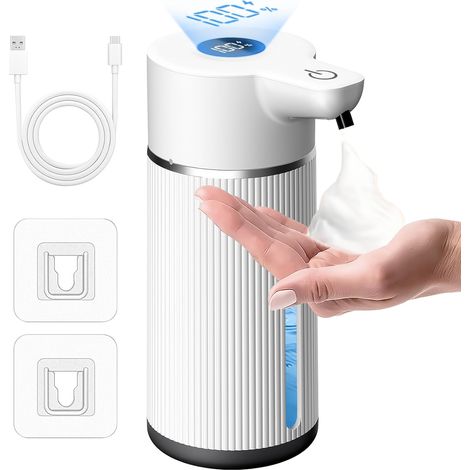 Distributeur de savon automatique 400 ml (14,2 oz), mural ou à poser, sans contact, avec affichage LED. (1/5)
