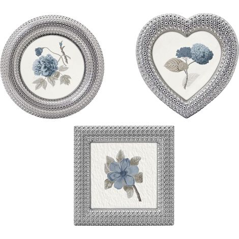 Lot de 3 petits cadres photo classiques mignons de 6,3 x 6,3 cm pour affichage sur table, cadre photo de bureau, pour décoration d'intérieur, mariage, remise de diplôme, (1/5)
