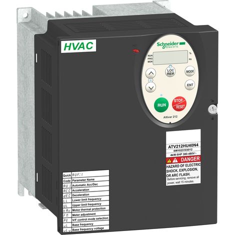 Variatore di velocità ATV212 - 5,5 kW - 7,5 HP - 480 V - trifase - EMC - IP21 - ATV212HU55N4