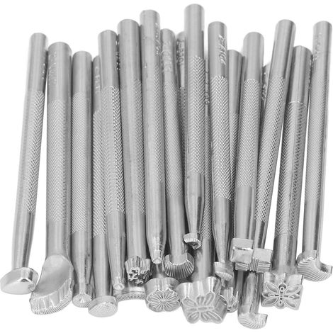 Outils de marquage cuir haute résistance, motifs variés pour sellerie et création sacs DIY, anti-corrosion. (1/5)