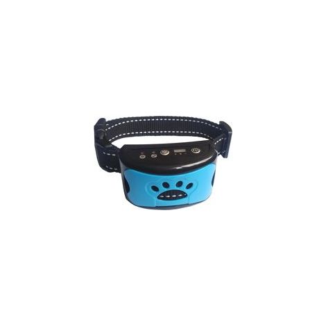 7 Niveaux de Sensibilité-Bleu Collier Anti Aboiement, Rechargeable Dressage pour Petit Moyen Grand Chien, Dispositif avec Son et Vibration