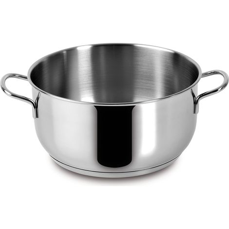 Lagostina Every Casseruola Fonda Ø 24 cm in Acciaio Inox 18/10 con Fondo Lagoseal Plus, Esterno Satinato e Ampie Manicature, Adatta a Tutte le Fonti di Calore, Inclusa Induzione (1/4)