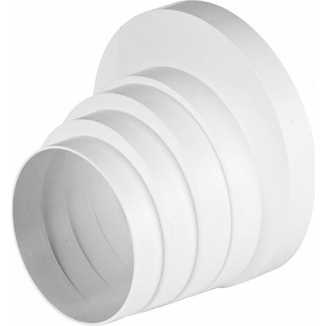 Réducteur et manchon VMC pour conduits de ventilation 100-150 mm – Plastique – Réduction pour tuyau rond – Usage en systèmes de ventilation – Awenta