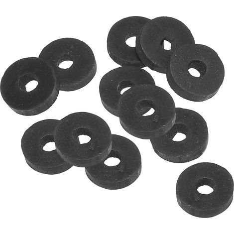 M5 Joint Plat En Caoutchouc, Lot De 12, Diamètre Intérieur 5mm, Diamètre Extérieur 13mm, Épaisseur 4mm, Joint D'étanchéité Espaceur Pour Robinet Tuyau Raccordement Boulon, Noir (1/5)