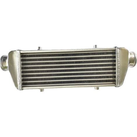 Intercooler Turbo, Matériau en Aluminium, Taille du Noyau 280mm x 300mm x 76mm, Taille Totale 460mm x 330mm x 80mm, Taille d'Entrée/Sortie Φ76mm, Conception Bar & Plaque