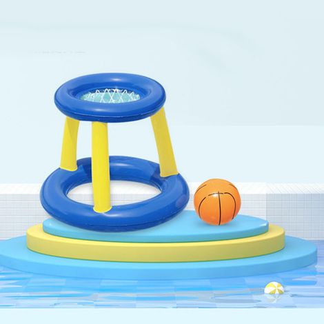 Kit de Volleyball de Piscine Gonflable avec Filet et Cerceaux Renforcés Sécurisé Portable 52418