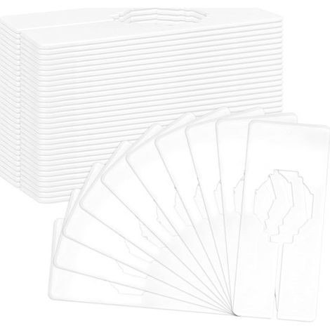 Set mit 30 rechteckigen Kleiderschrankteilern Kleiderschrankteiler aus Kunststoff zur Organisation von Kleidung Kleiderbügeletiketten geeignet weiß (1/5)