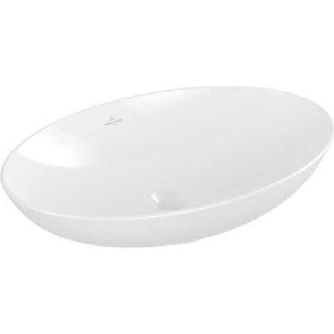 Villeroy & Boch Loop&Friends - Aufsatzwaschtisch, 62x42 cm, ohne Überlauf, Alpinweiß 4A480101